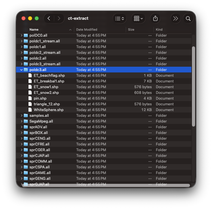 An extracted archive file